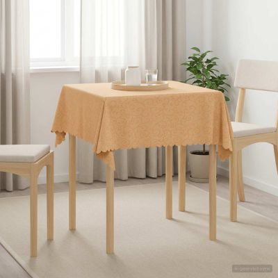 vidaXL Uterák na stôl Štvorcový Béžová 90 x 90 cm