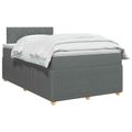 vidaXL Posteľ boxspring s matracom Tmavosivá 120 x 200 cm Látka