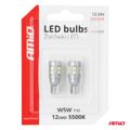 LED žiarovky CANBUS T10 W5W 12 SMD 3030 Biele 12V 24V AMiO-04243