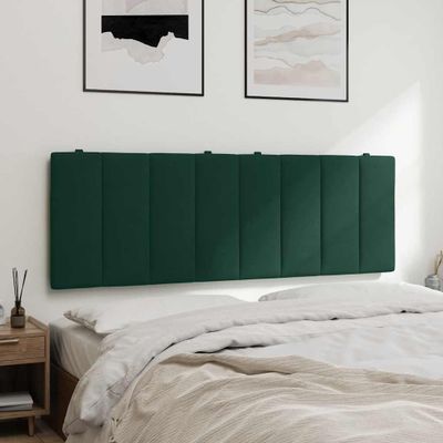 vidaXL Vankúš na čelo postele Hanko tmavozelený 140 cm zamat