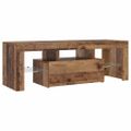 vidaXL TV skrinka s LED staré drevo 120x36,5x40 cm kompozitné drevo