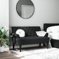 vidaXL Lavica s operadlom čierna 120x62x75,5 cm látka