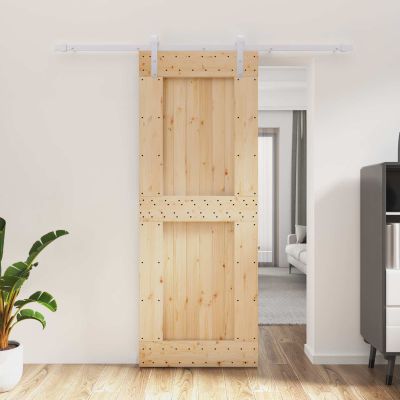 vidaXL Posuvné dvere Prírodná a biela 80 x 210 cm