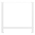 vidaXL Nohy k jedálenskému stolu, biele, 2 ks, 80 x (72-73) cm, oceľové