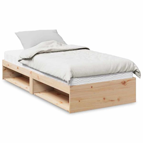 vidaXL Denná posteľ s matracom 90x190 cm, borovicový masív