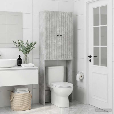 vidaXL Toaletná skriňa EDE Betónovo sivá 66 x 25,5 x 190 cm