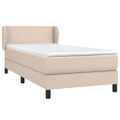 vidaXL Boxspring posteľ s matracom kapučínová 90x190 cm umelá koža