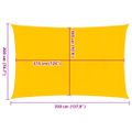vidaXL Tieniaca plachta 160 g/m² obdĺžnik žltá 2x3,5 m HDPE