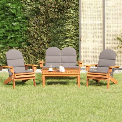 vidaXL 4-dielna záhradná sedacia súprava Adirondack akáciový masív