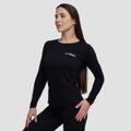 Dámske tričko s dlhým rukávom Basic Black - GymBeam, veľkosť S