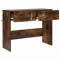 vidaXL Konzolový stôl Dymový dub 96,5 x 38 x 75 cm Kompozitné drevo