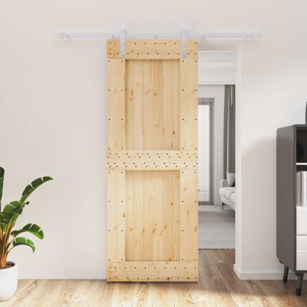 vidaXL Posuvné dvere Prírodná a biela 80 x 210 cm