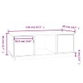 vidaXL Konferenčný stolík medovo-hnedý 110x50x40 cm borovicový masív