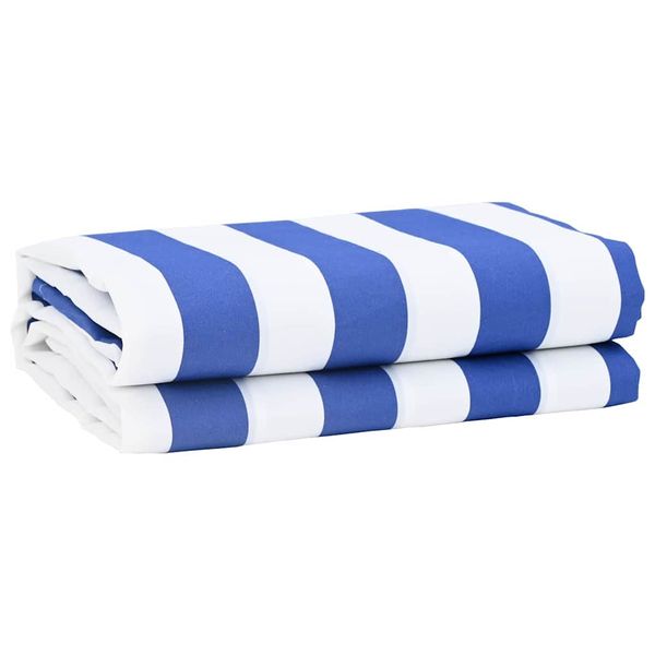 vidaXL Náhradná látka na markízu Modrá a biela 1000 x 160 cm Polyester