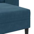 vidaXL 2-miestna pohovka s ležadlom v tvare L, modrá 125 cm, zamat