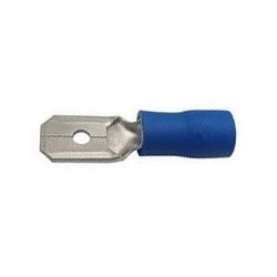 Faston-konektor 6,3 mm modrý pre kábel 1,5-2,5 mm2