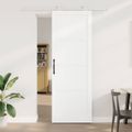 vidaXL Posuvné dvere Biela 83 x 232 cm Borovicový masív