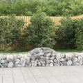 vidaXL Oblúkový gabionový kôš 25 ks 200x50x40/60 cm pozinkované železo