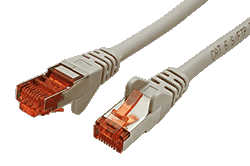 S/FTP patchkabel kat. 6, LSOH, 25m, sivý