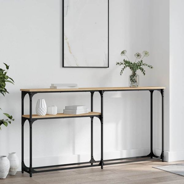 vidaXL Konzolový stolík dub sonoma 145x22,5x75 cm kompozitné drevo