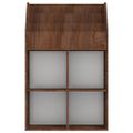 vidaXL Detský stojan na časopisy hnedý dub 71x30x114 cm spracov. drevo