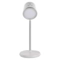 LED stolná lampa ABBIE, dobíjacia, biela