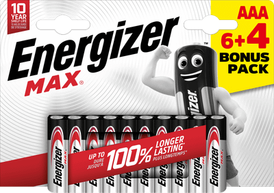 Energizer Max AAA alkalické batérie 6+4 10ks E303328400