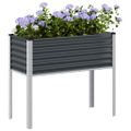 vidaXL Záhradný kvetináč antracitový 100x45x90 cm oceľový