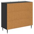 vidaXL Servírovacia skriňa Čierna 89 x 34,5 x 82 cm Kompozitné drevo
