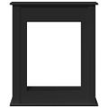vidaXL Obloženie krbu čierne 75x20x87,5 cm kompozitné drevo