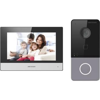 Hikvision súbor IP videotelefónu, bytový monitor + dverová stanica + 2x zdroj