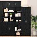 vidaXL Highboard Čierny dub 40 x 42,5 x 185 cm Kompozitné drevo