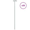 vidaXL Záhradné kolíky k rastlinám 20 ks tmavozelené 61 cm oceľ