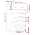 vidaXL Botník hnedý dub 60x35x105 cm kompozitné drevo
