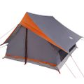 vidaXL Rodinný stan so strechou Šedá a oranžová 315 x 286 x 200 cm