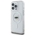 Puzdro Karl Lagerfeld pre iPhone 16 Pro 6,3" KLHMP16LHLSKIH biela Hard IML Metal Karl Head MagSafe