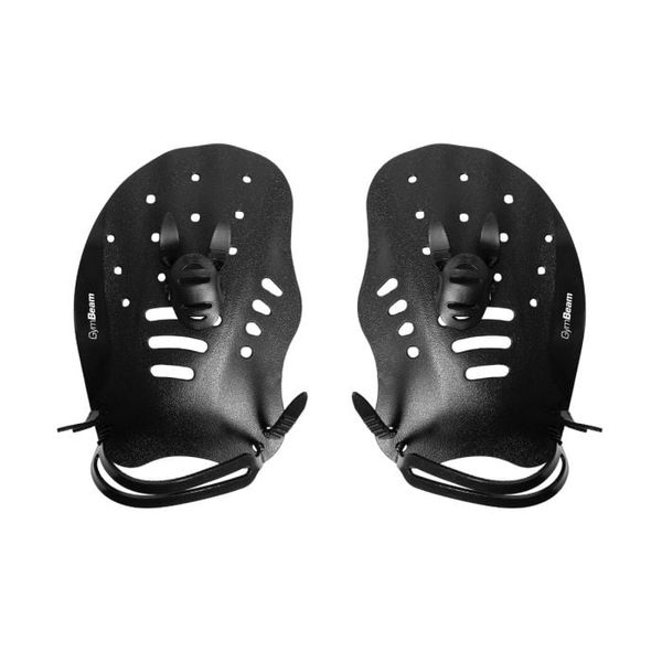 Plavecké pádla AquaFlow Black - GymBeam, veľkosť S