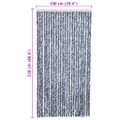 vidaXL Záves proti hmyzu, modrý, biely a strieborný 100x220cm, ženilka