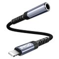 BWOO Adaptér AUX 3,5mm - Lightning Čierny BZ48