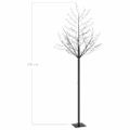 vidaXL Vianočný stromček 600 LED modré svetlo kvety čerešne 300 cm