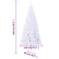 vidaXL Umelý vianočný stromček, L, 240 cm, biely