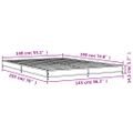 vidaXL Posteľný rám dymový dub 140x190 cm kompozitné drevo a kov