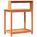 vidaXL Stôl na presádzanie s policami hnedý 82,5x50x109,5 cm borovica
