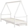 vidaXL Rám detskej postele so zásuvkami biely 80x200 cm mas. borovica