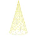 vidaXL Vianočný stromček na stožiari teplé biele svetlo 1400 LED 500cm