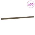 vidaXL Schodové hrany 30 ks Hnedá 67 x 3.5 x 3 cm Hliník