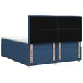 vidaXL Posteľ boxspring s matracom Modrá 200 x 200 cm Látka