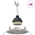 vidaXL Bodové svetlo 6 ks Strieborná 9 x 9 x 2.5 cm Kov
