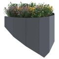 vidaXL Obrubník trávnika 100 x 45 cm Oceľ Antracitová