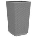 vidaXL Záhradné kvetináče 4 ks, svetlosivé 32,5x32,5x57 cm, PP